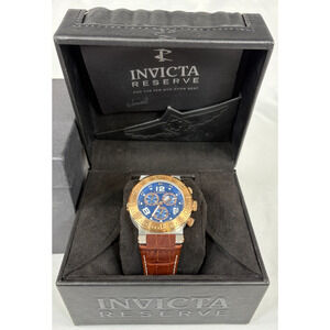 Invicta 10583 Ocean Reef Reserve Two-Tone Chronograph Men's Watch Blue Rose Gold